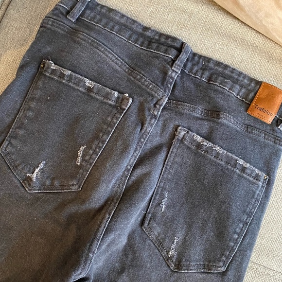 ZARA - trendy black jeans. High rise, straight leg - Picture 6 of 6